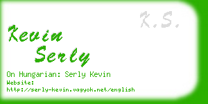 kevin serly business card